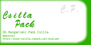 csilla pack business card